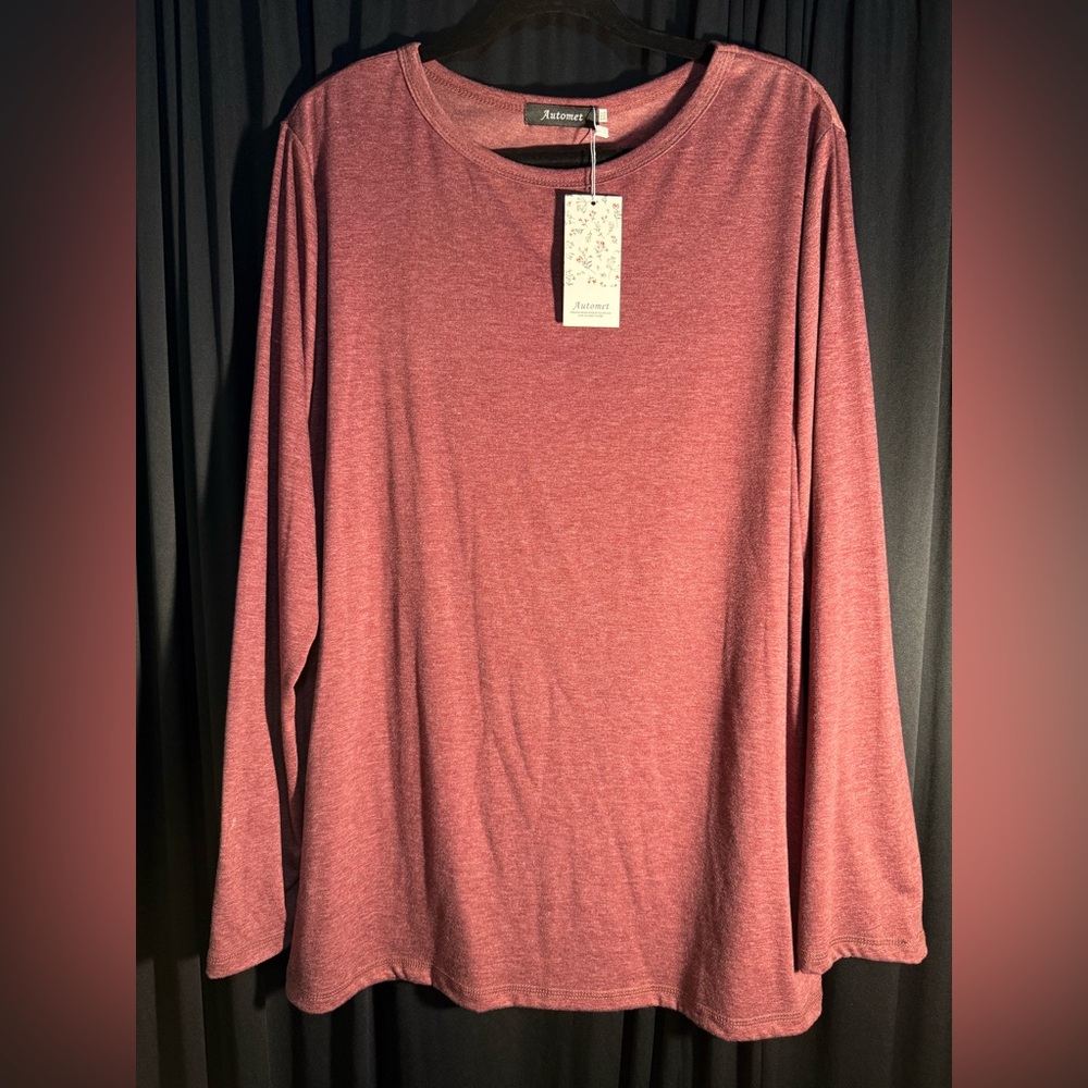 Women's Long Sleeve Top in Rose by Automet. XXL NWT